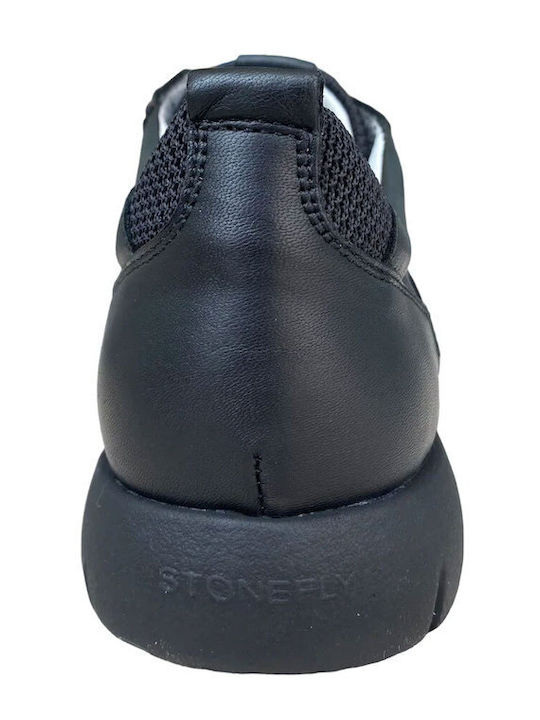 Leder Herren Freizeitschuhe Anatomisch Schwarz