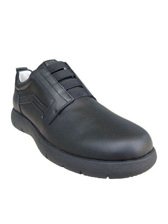 Leder Herren Freizeitschuhe Anatomisch Schwarz