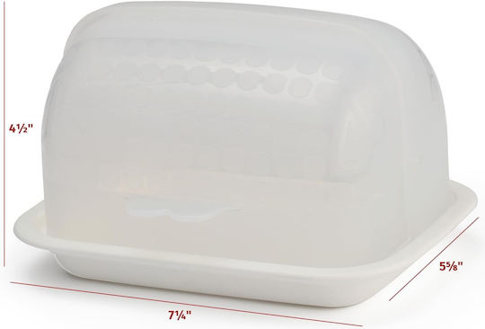 Butterdose Kunststoff Weiß 1pcs