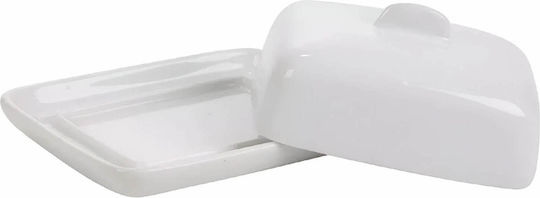 Excellent Houseware Difuzed Ceramic White Butter Dish