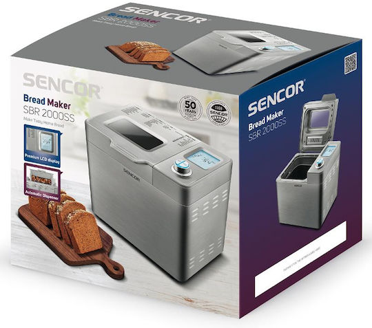 Sencor Bread Maker 550W with Container Capacity 900gr and 23 Baking Programs