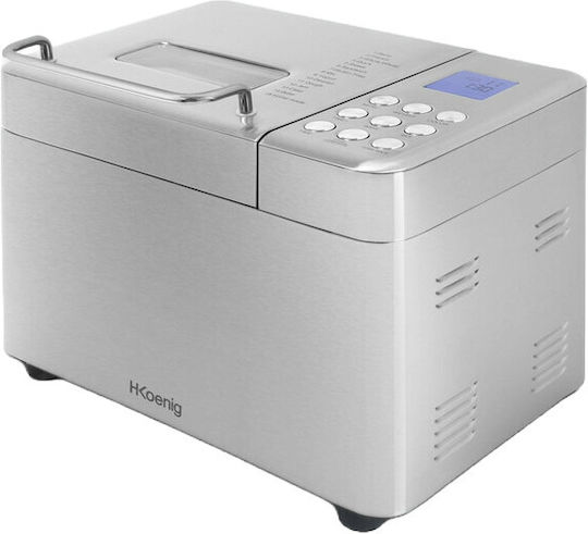 HKoenig Αρτοπαρασκευαστής 600W Χωρητικότητας 1000gr με Προγράμματα
