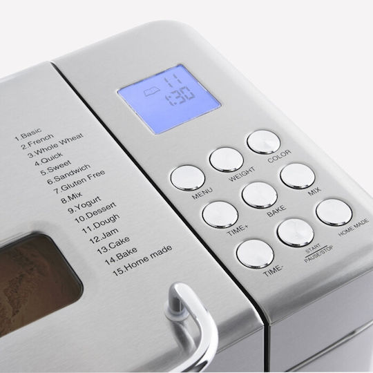 HKoenig Αρτοπαρασκευαστής 600W Χωρητικότητας 1000gr με Προγράμματα