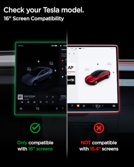 Spigen Tesla Ez Fit Anti Glare Mattes Displayschutzfolie Schwarz Tesla Model Y L 2026 Agl10819