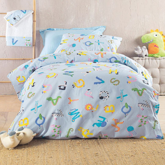 Rythmos Kids Duvet Set Single with Pillowcase Blue 160x240cm