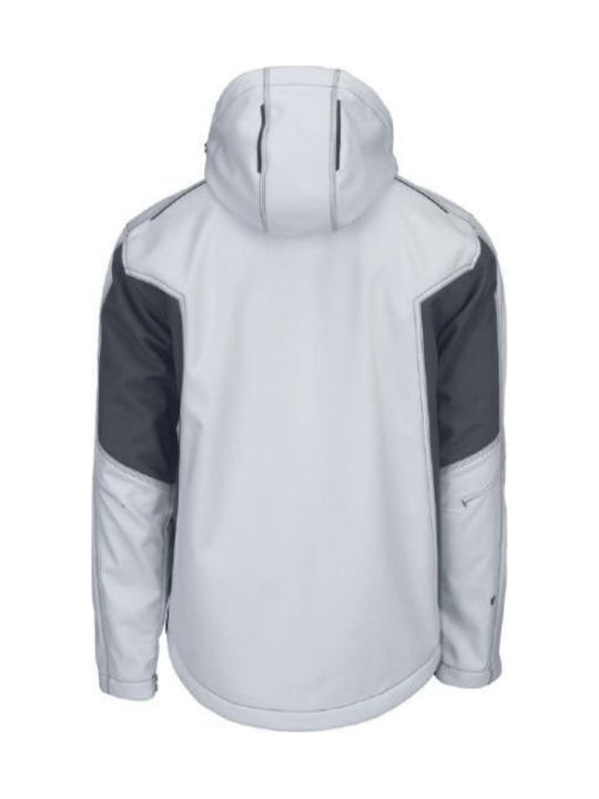 Cerva Dayboro Jachetă De Lucru Softshell Cu Glugă Detașabilă Albă