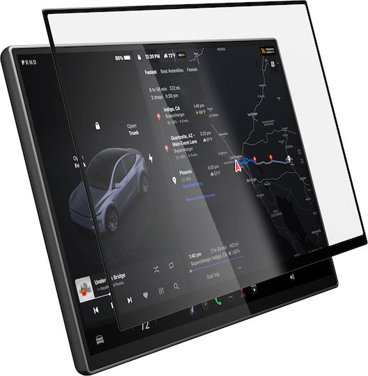 Spigen Tesla Ez Fit Anti Glare Mattes Displayschutzfolie Schwarz Tesla Model Y L 2026 Agl10819