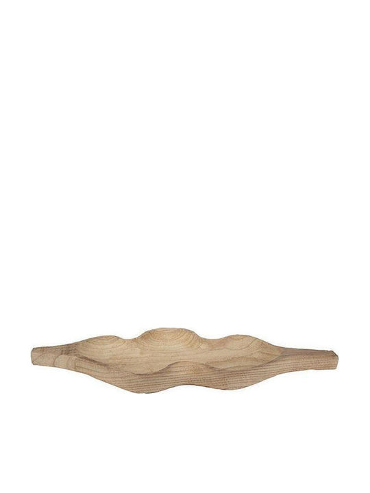 Decorative Wooden Beige Platter 64x23x5.5cm