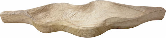 Platou Decorativ Din Lemn Bej 64x23x5.5cm