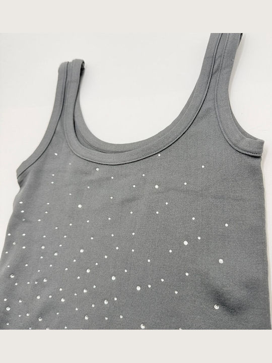 Sleeveless Gray Women's Tank Top