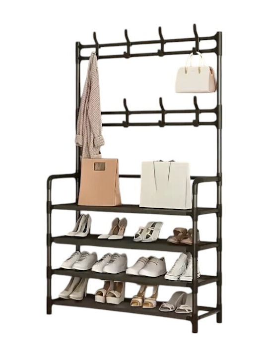 Κρεμάστρα Δαπέδου από Μέταλλο Λευκή 60x26x154cm