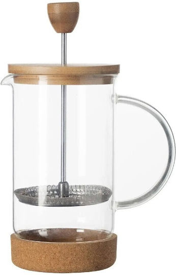 PanOikos Bamboo Manual Filter Coffee Maker Stainless Steel Brown 600ml