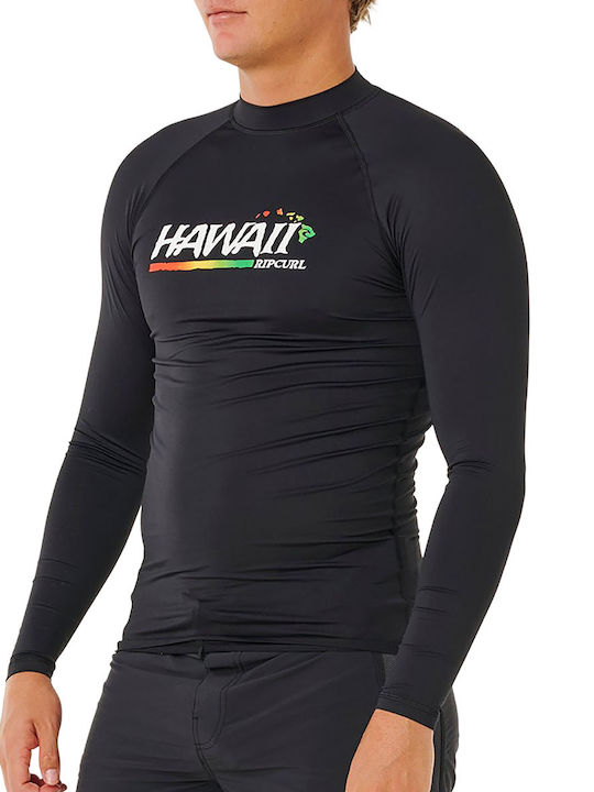 Rip Curl Upf UPF 50+ Men Long Sleeve Sun Protection Shirt Black