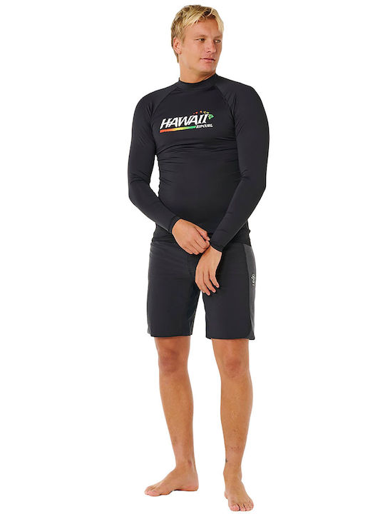Rip Curl Upf UPF 50+ Men Long Sleeve Sun Protection Shirt Black