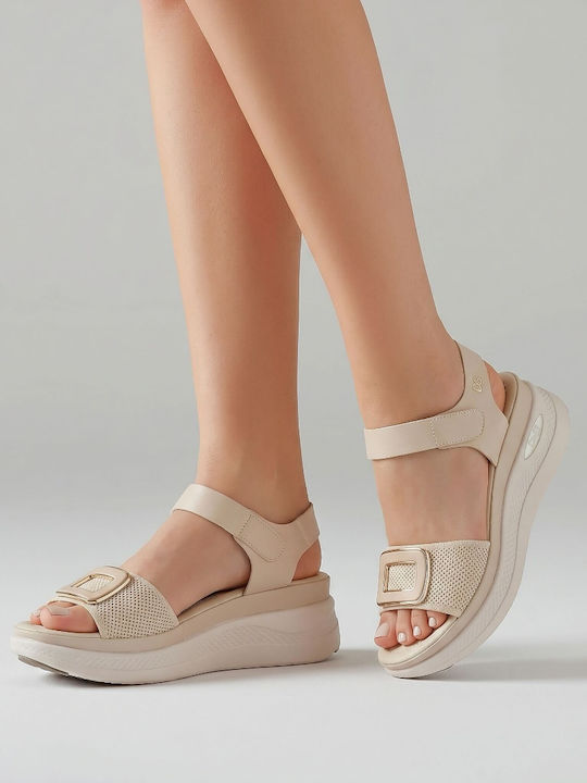 Anatomisch Damenplattformen Beige DSE/306080