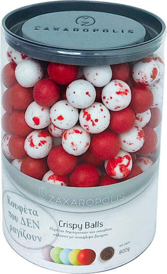 Zaxaropolis Хрупкави Куфета С Кръгла Форма С Вкус На Шоколад Червени 800gr