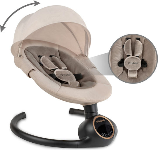 Kidwell Electric Relax pentru Bebeluși Leagăn cu Muzică Bej pentru Copil până la 9kg