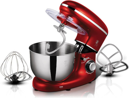 Berlinger Haus Stand Mixer 1300W with Stainless Bowl 6lt Burgundy