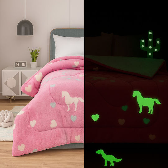 Decke Vlies Unicorn Leuchtend Rosa 160x220cm