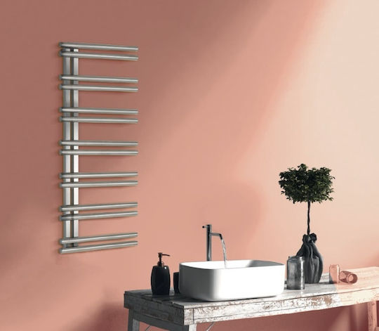 Thermo Solo Ηλεκτρική Πετσετοκρεμάστρα 120x50cm Ασημί