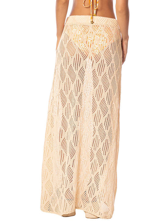 Maaji Women's Beachwear Skirt In Beige Colour