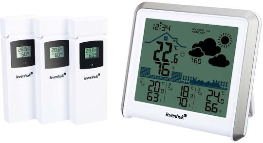 Levenhuk Wezzer Plus LP50 78895 Drahtlos Wetterstation Digital Wandmontiert / Tischplatte Weiß