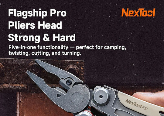 NexTool Multitool mit Verriegelungsmechanismus in Scheide