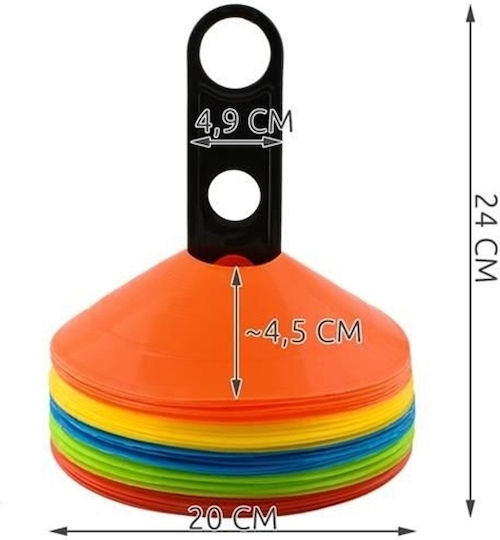 Set 50 Cone-type Markers Sports Training