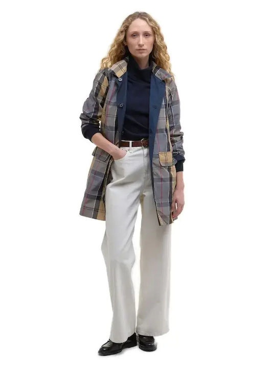 Women's Navy Blue Gabardine Coat