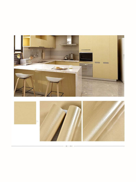 Tapet Autocolant De Perete Din Vinil Auriu 60x500cm