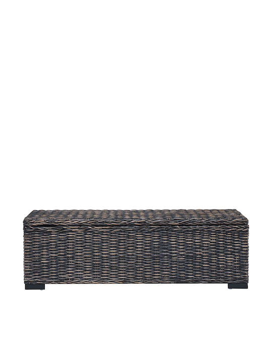 Vidaxl Cutie de Depozitare Depozitare Neagră 110 x 35 x 45 Cm