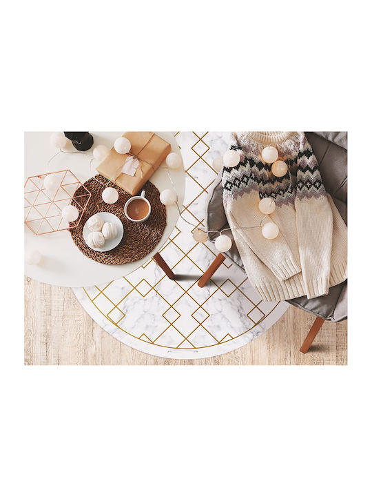 Tulup Round Kitchen Mat Decorative Marble 100cm
