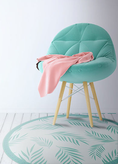 Tulup Round Kitchen Mat Hawaiian Leaves 140cm