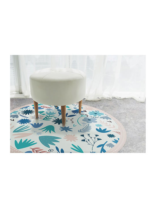 Tulup Covoraș Rotund de Bucătărie Verde 90cm