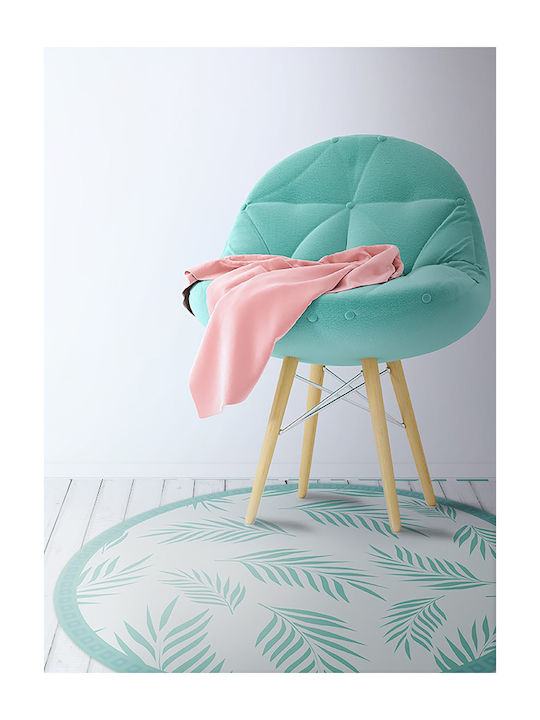 Tulup Rundes Küchenmatte Hawaiische Blätter 150cm