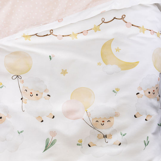 Nima Little Βρεφικό Κουβερλί Βαμβακερό Ροζ 100x140cm