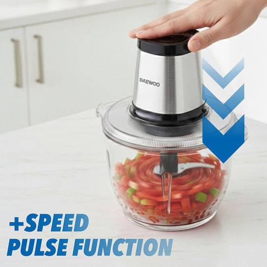 Daewoo Mini Chopper Multi 500W mit 2l Behälter Grau