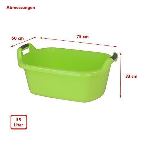 Curver Rectangular Cleaning Bucket 77x52x33cm Capacity 55lt Green