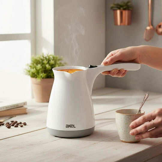 Electric Greek Coffee Pot 600W with Capacity 500ml White