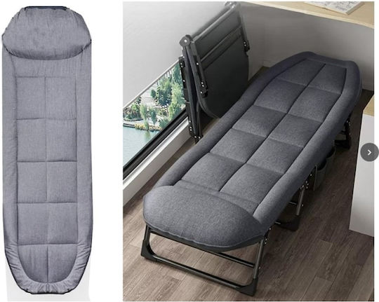 Klappbett mit Matratze 30cm Einzel Grau 190cm