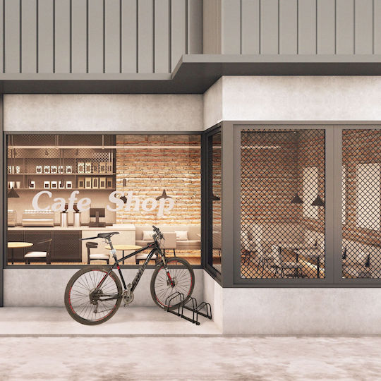 Relaxdays Bară De Parcare Pentru Biciclete Cu 3 Compartimente