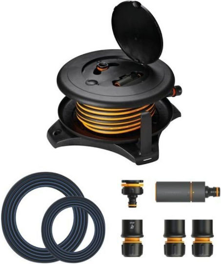 Fiskars Wheeled Garden Hose Reel with Hose 30m