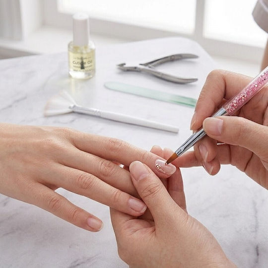 Четка За Nail Art и Инструмент За Поставяне На Точки 2 В 1