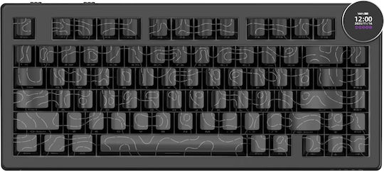 Ajazz AK820 V2 Pro Ασύρματο Gaming Πληκτρολόγιο 75% με RGB φωτισμό (Αγγλικό US)
