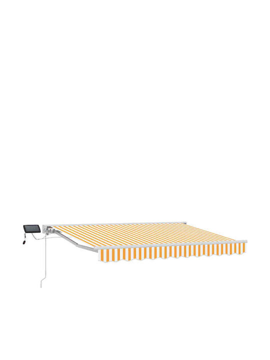 vidaXL Cort Terasă Galben Cu LED 3x2m