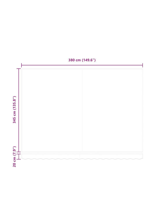 vidaXL Τέντα Βεράντας Κίτρινη 4x3.5m