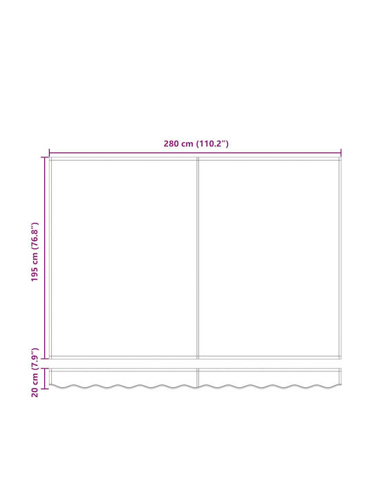 vidaXL Тента Тераса С LED Жълта 3x2m