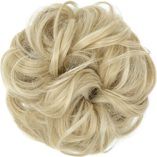 Synthetic Hair Synthetic Clip-in Bun Ponytail Wavy Light Blonde