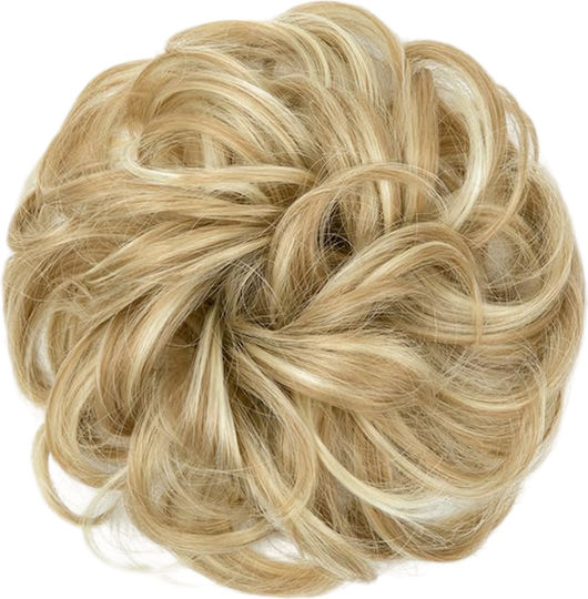 Păr Sintetic Coc Însurubat Clip-in Coada De Cal Ondulat Blond Natural
