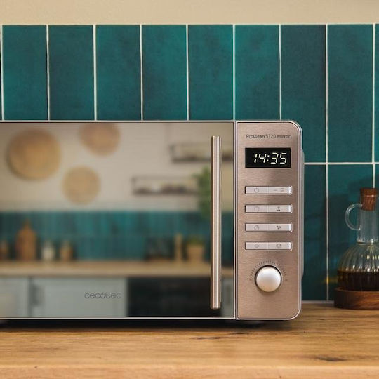 Cecotec ProClean 5120 Mirror Microwave Oven with Grill 20L Inox